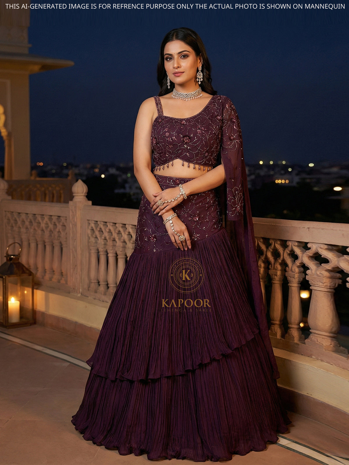 MyFashion KLS-2369 Georgette Lehenga with Sequins & Hand Embroidery