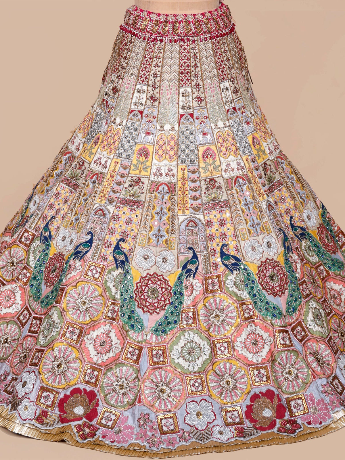 MyFashion KLS-2376 Multi Silk Lehenga with Beads, Sequins & Handwork