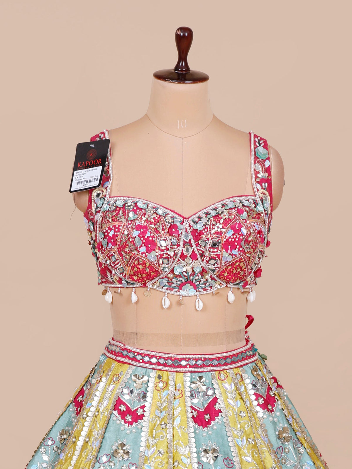 MyFashion KLS-2381 Rang-e-Noor Multi Pearl Tassel Silk Lehenga