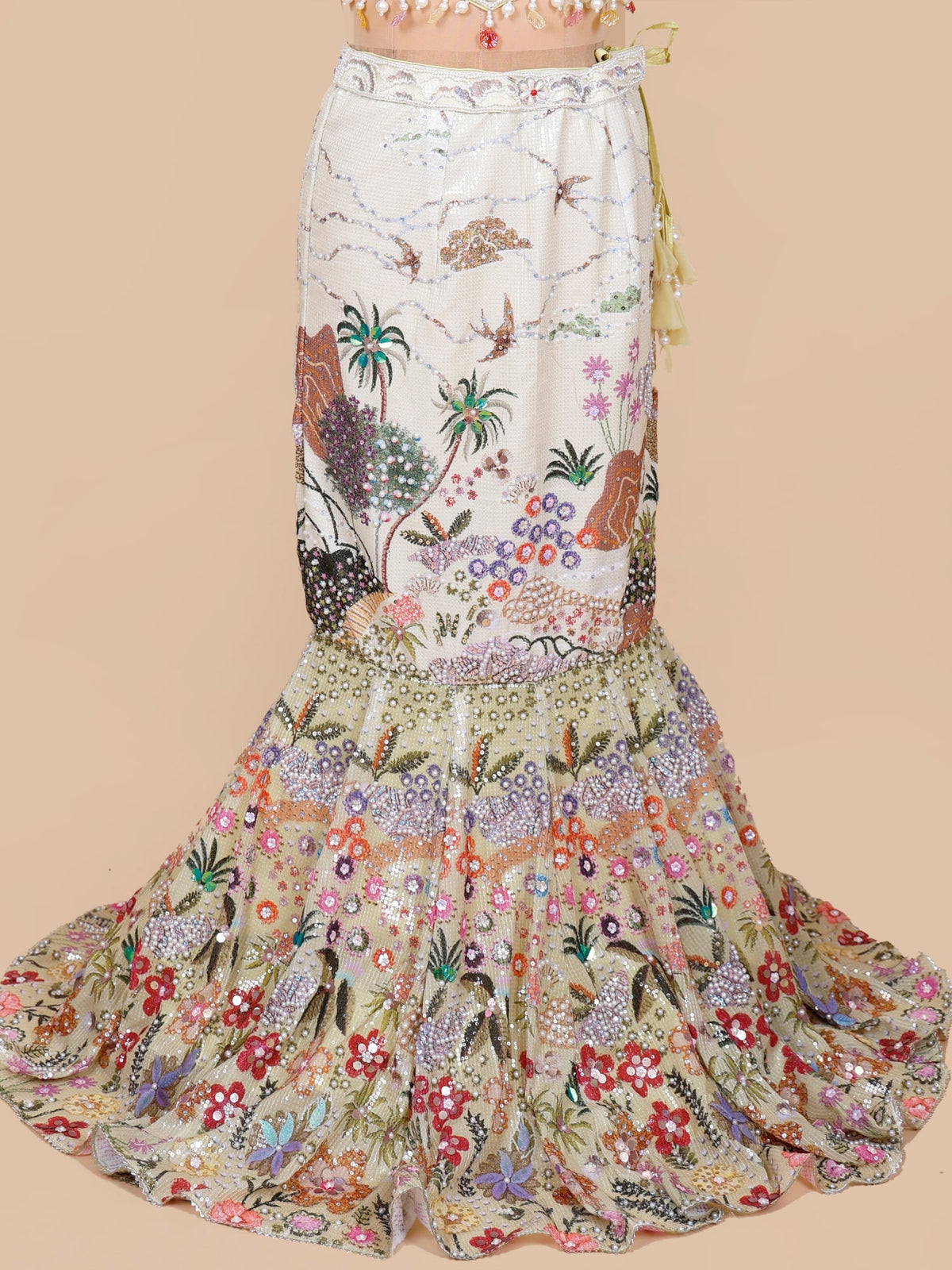 MyFashion KLS-2382 Pearl Horizon Luxury Muti Colour Lehenga with Beads And Tassels