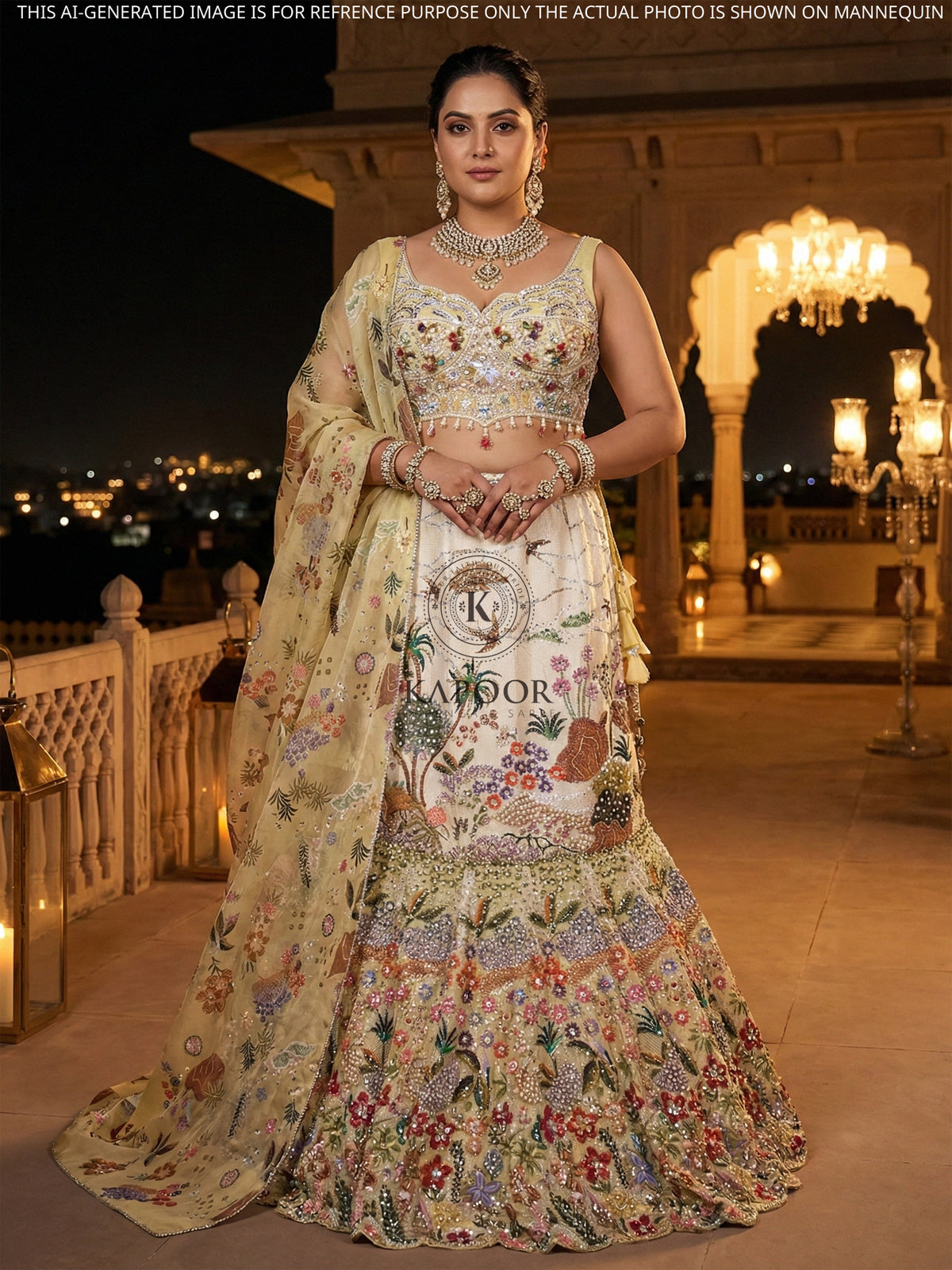 MyFashion KLS-2382 Pearl Horizon Luxury Muti Colour Lehenga with Beads And Tassels
