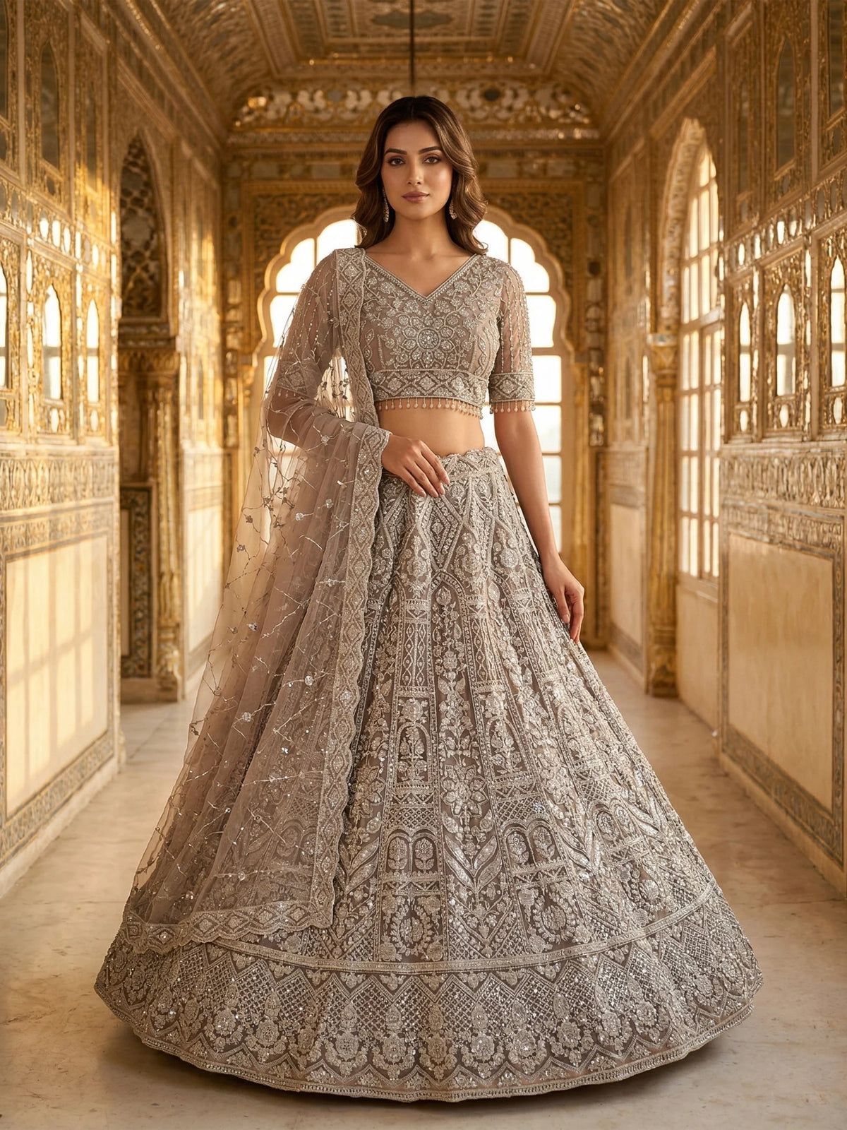 MyFashion KLS-2556 Mauve Celestique Signature Lehenga With Beads Sequins Work
