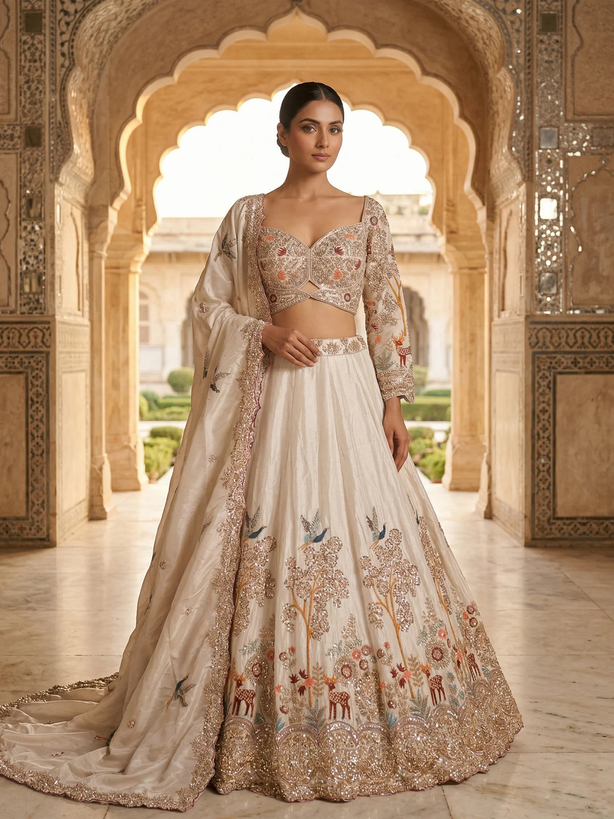 MyFashion KLS-2557 Champagne Seraphina Prism Lehenga