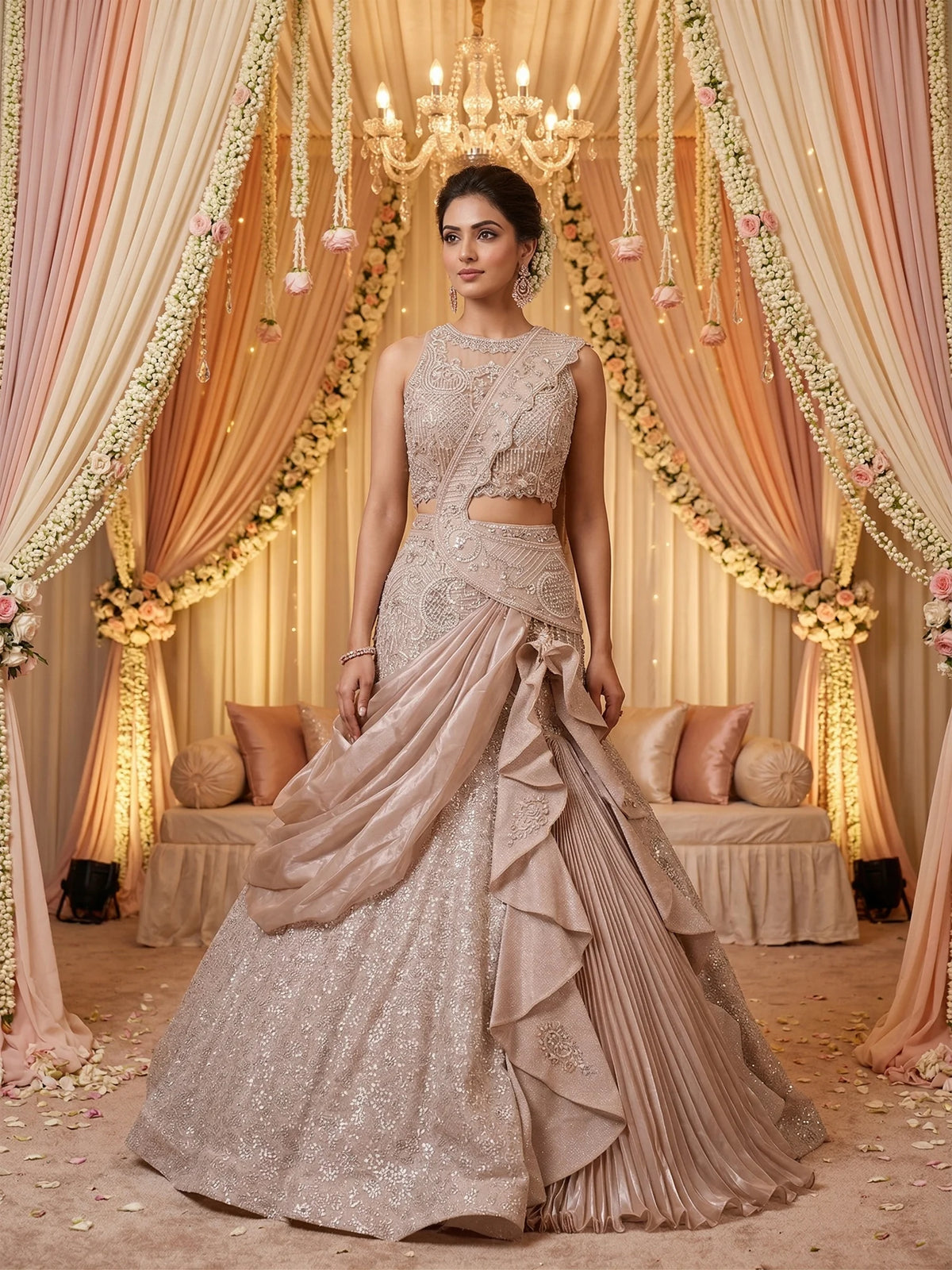 MyFashion KLS-2591 Chickoo Riwaaya Elite Designer Lehenga