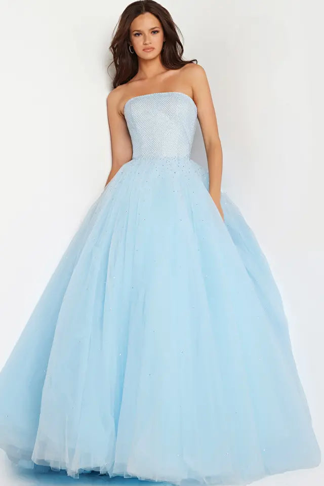 Jovani -25991 Tulle Straight Across Ballgown