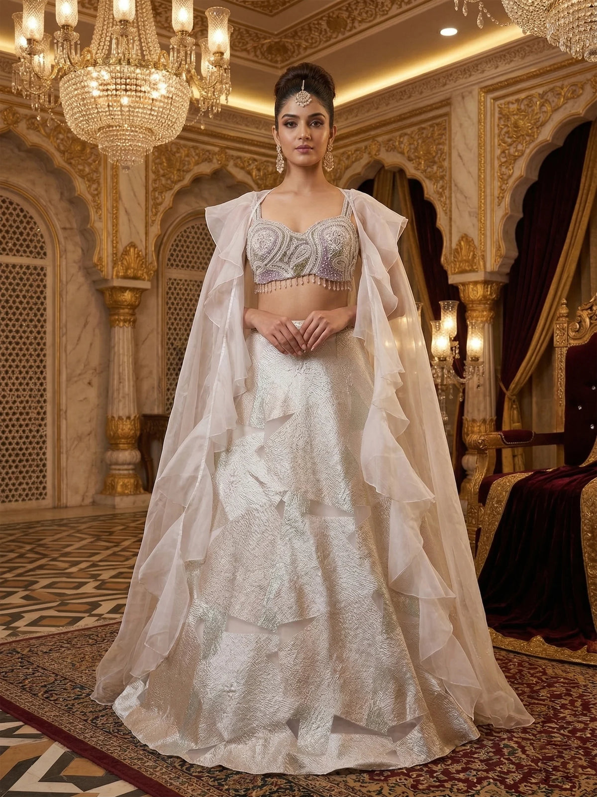 MyFashion KLS-2609 Orlina Champagne Glow Sequins Lehenga