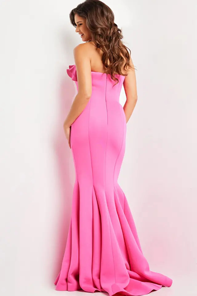 Jovani -26200B Strapless Ruffle Sweetheart Evening Dress