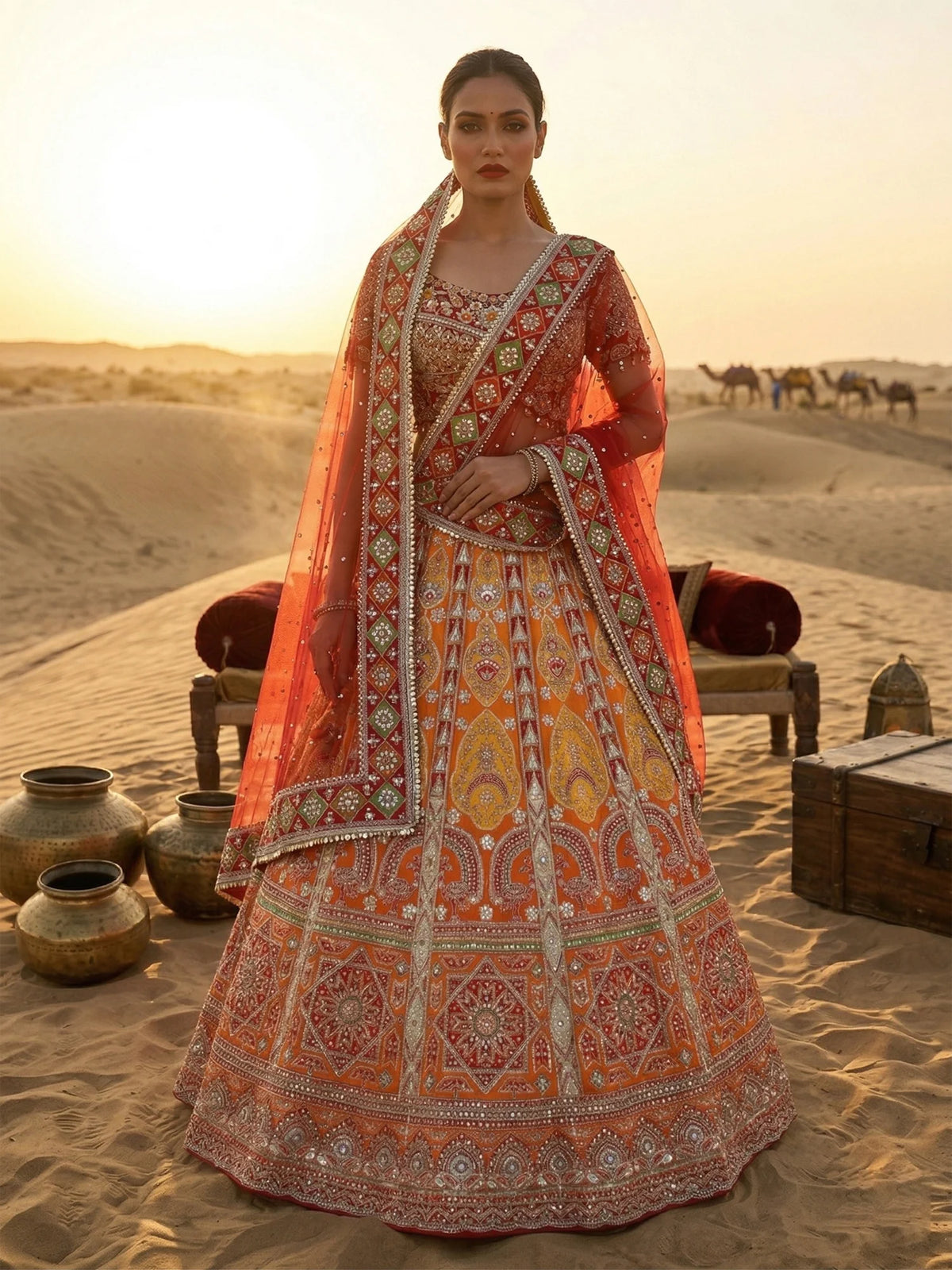 MyFashion KLS-2638 Rang-E-Jashn Inspired Mirror Silk Lehenga