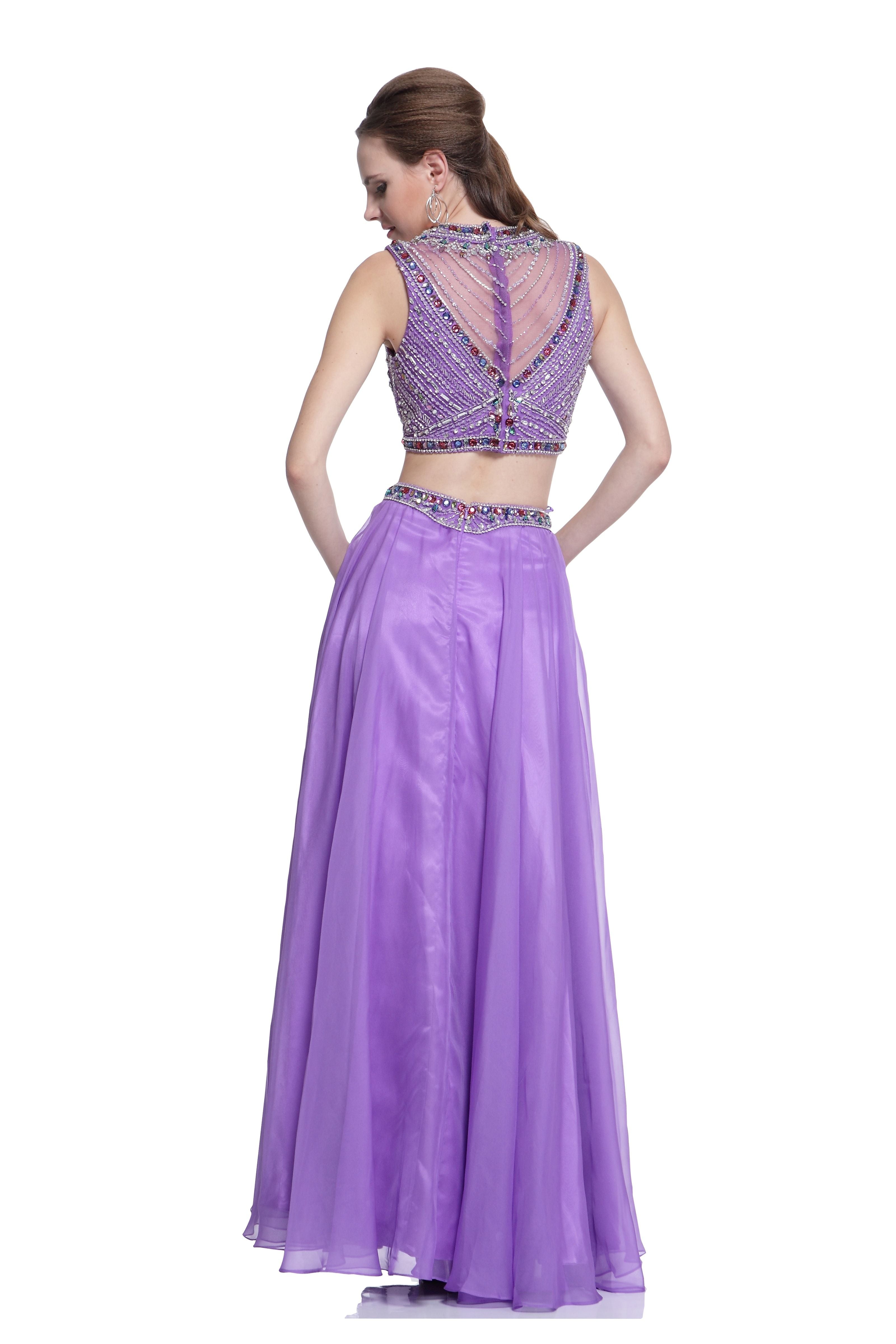 Cinderella Divine -C291 Two-Piece Chiffon Evening Dress