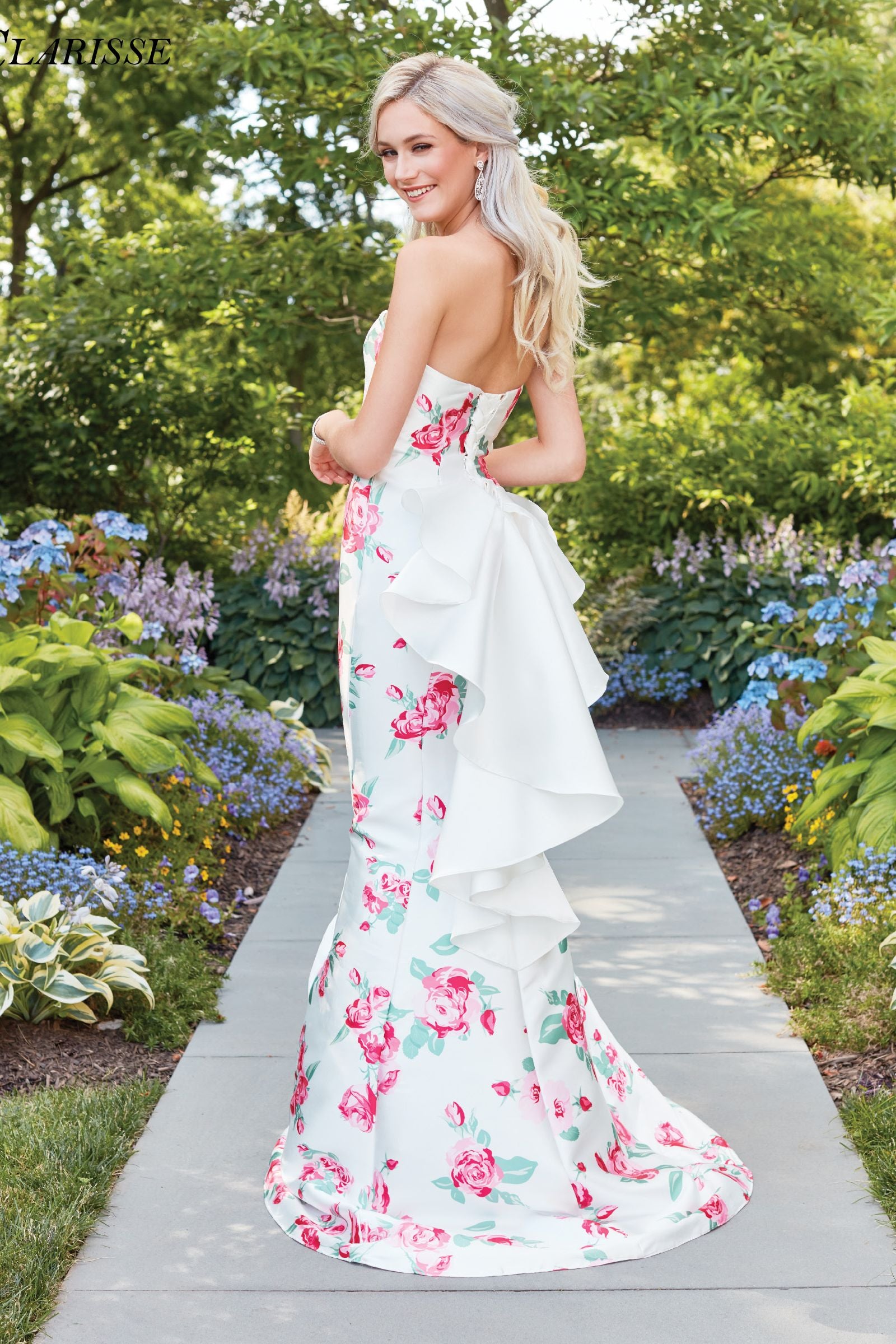 Clarisse -3424 Floral Mermaid Evening Dress