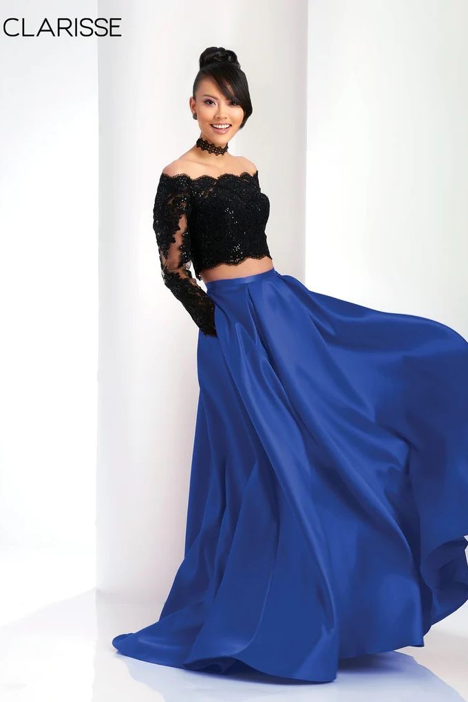 Clarisse -3581 Two Piece Embellished Off-Shoulder Dress