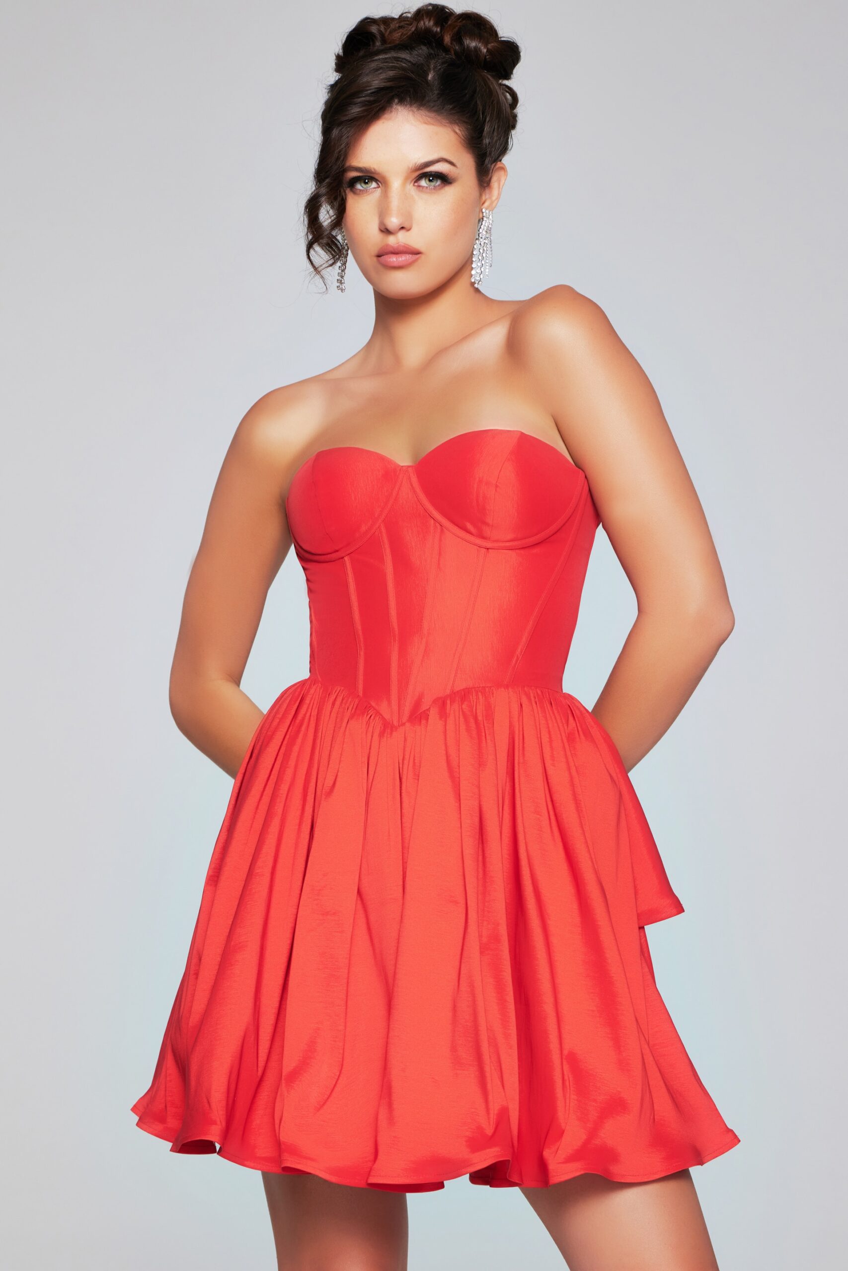 Jovani -36620 Strapless A-Line Homecoming Dress