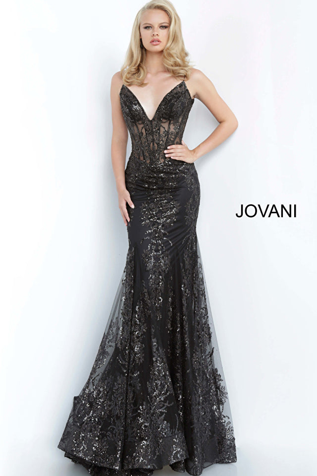 Spaghetti Straps Embellished Dress By Jovani -3675B