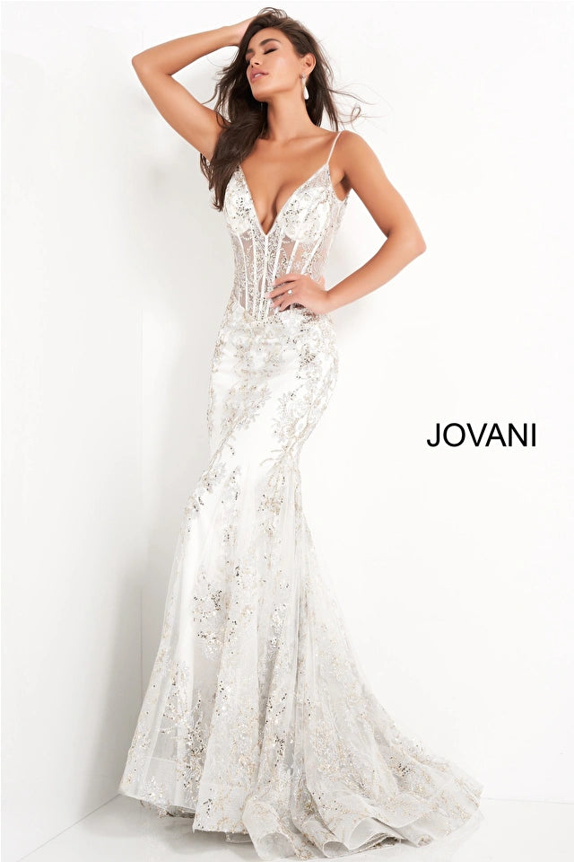 Spaghetti Straps Embellished Dress By Jovani -3675B
