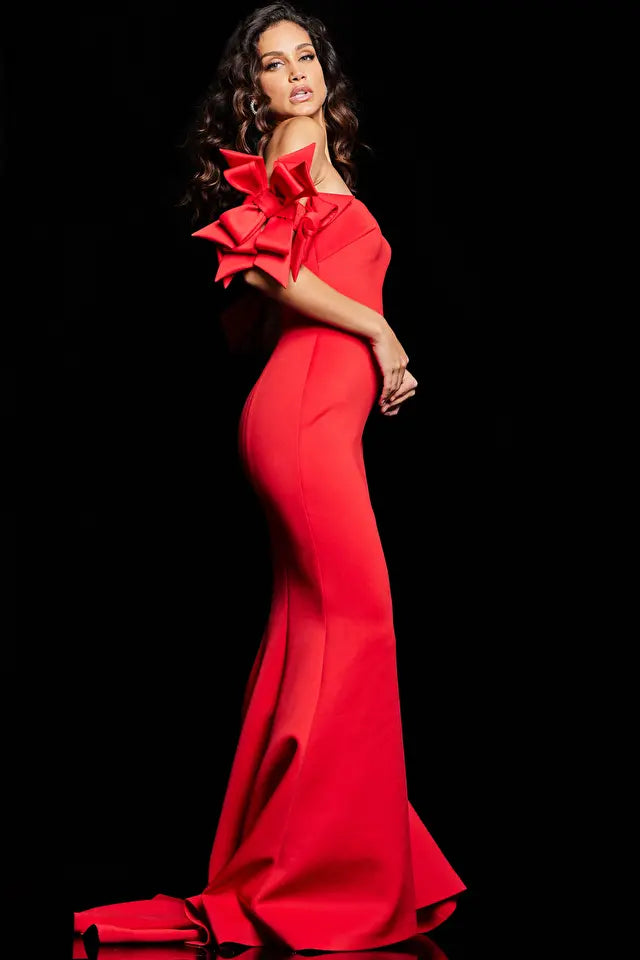 Jovani -36997 Off The Shoulder Fitted Evening Dress