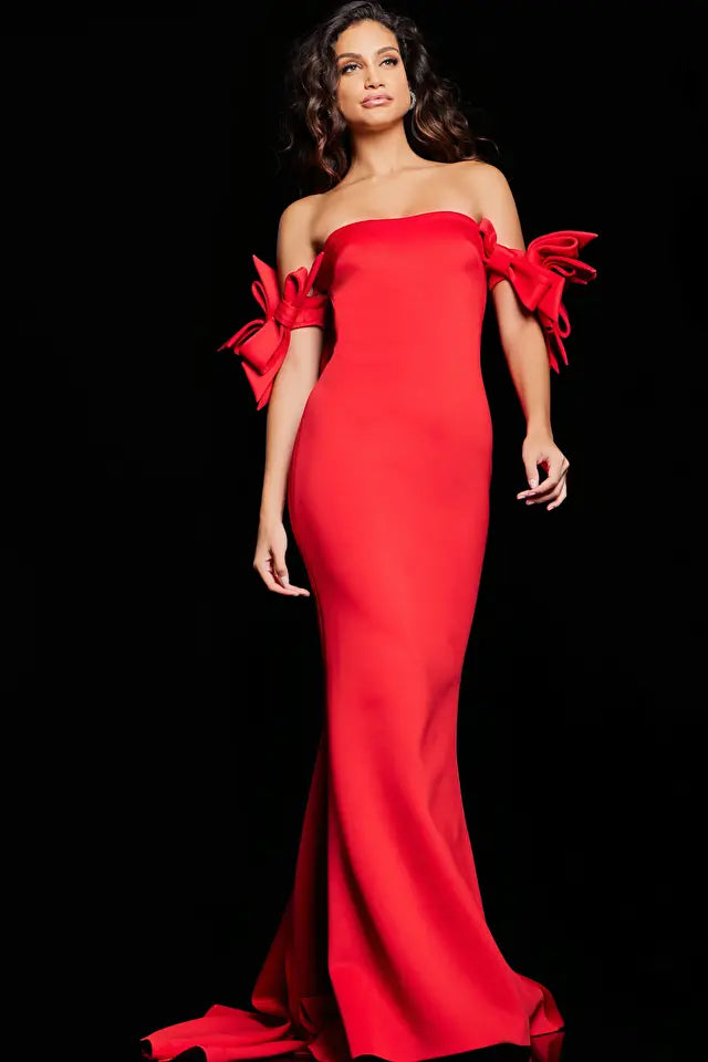 Jovani -36997 Off The Shoulder Fitted Evening Dress