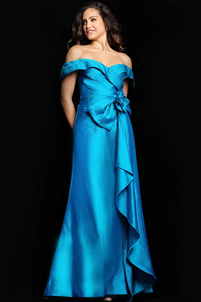 Jovani -37098B Off the Shoulder Formal Dress
