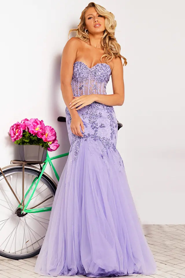 Jovani -37249 Sweetheart Neckline Mermaid Dress