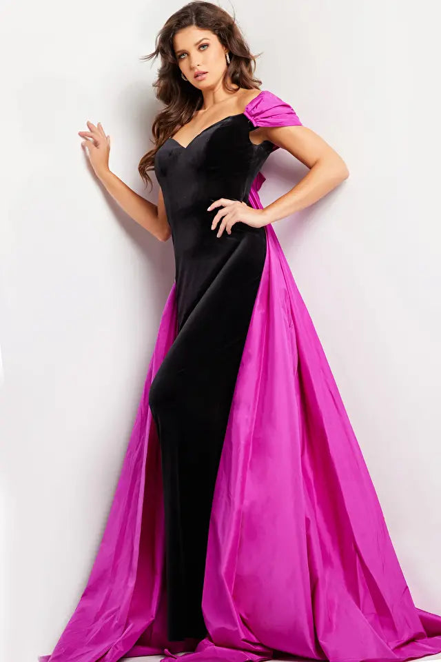 Jovani -37375 Off Shoulder Taffeta Evening Dress