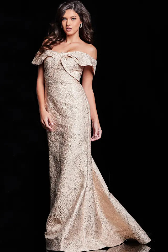 Jovani -37394B Off Shoulder Mermaid Evening Dress