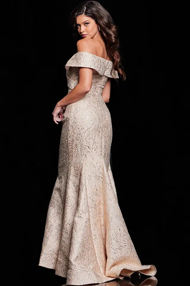 Jovani -37394B Off Shoulder Mermaid Evening Dress