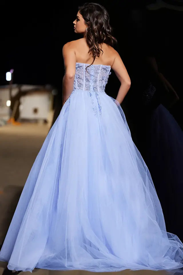Jovani -37460 Embellished Bodice Corset Strapless Ball Gown