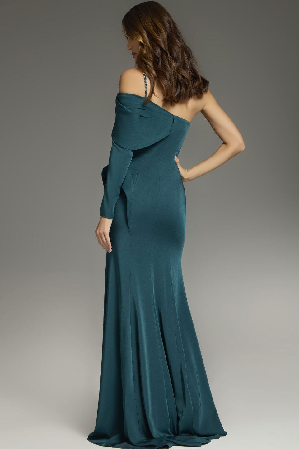 Jovani -37566 Sweetheart One-Shoulder Prom Gown