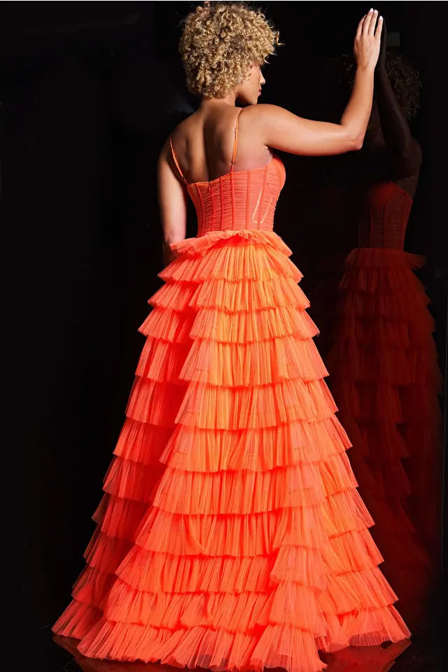 Jovani -38277 Sweetheart Layered Prom Ball Gown
