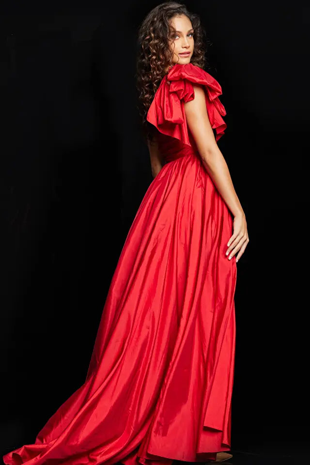Jovani -38466 One Shoulder Prom A-Line Dress