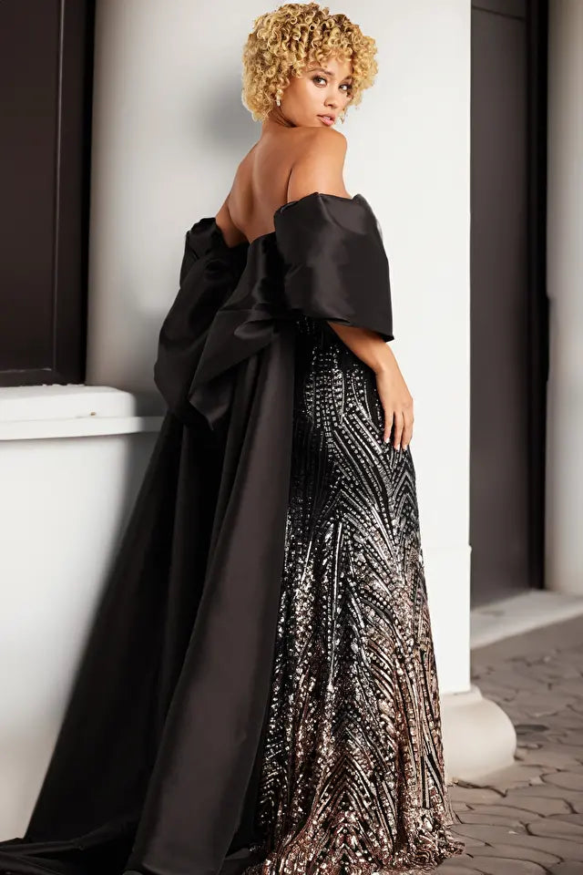 Jovani -38746 Embellished Strapless Prom Sheath Dress