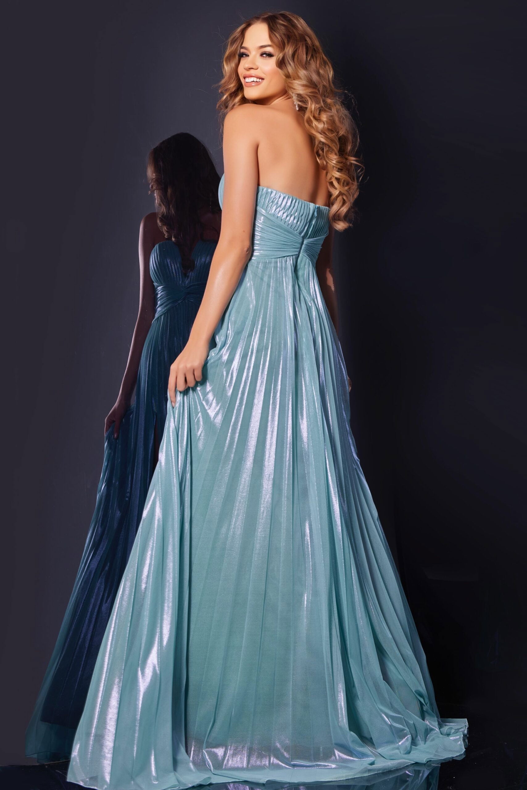 Jovani -39023 Strapless V-Neck A-Line Prom Dress