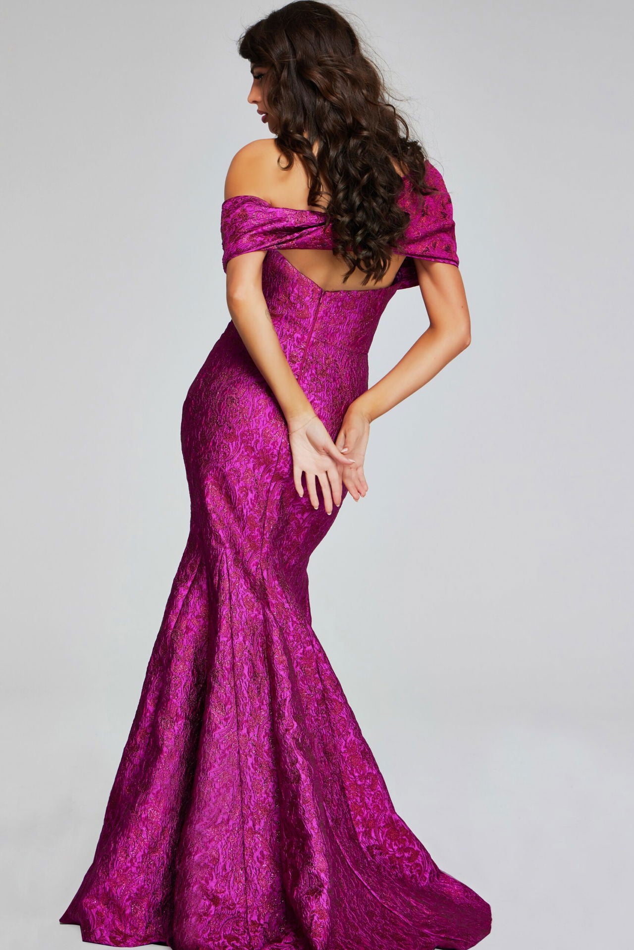 Jovani -39114B Strapless Off-Shoulder Mermaid Gown