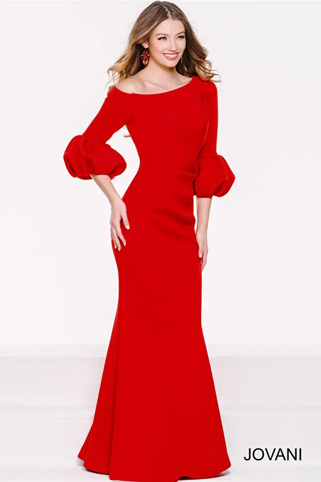Jovani -39739B Off Shoulder Mermaid Prom Dress