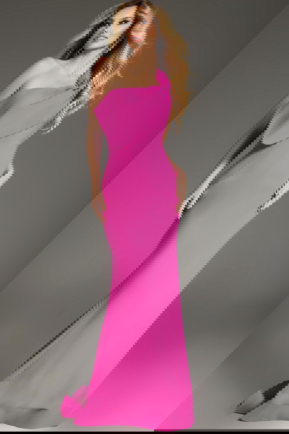 Jovani -39971 Asymmetrical One-Shoulder Mermaid Gown