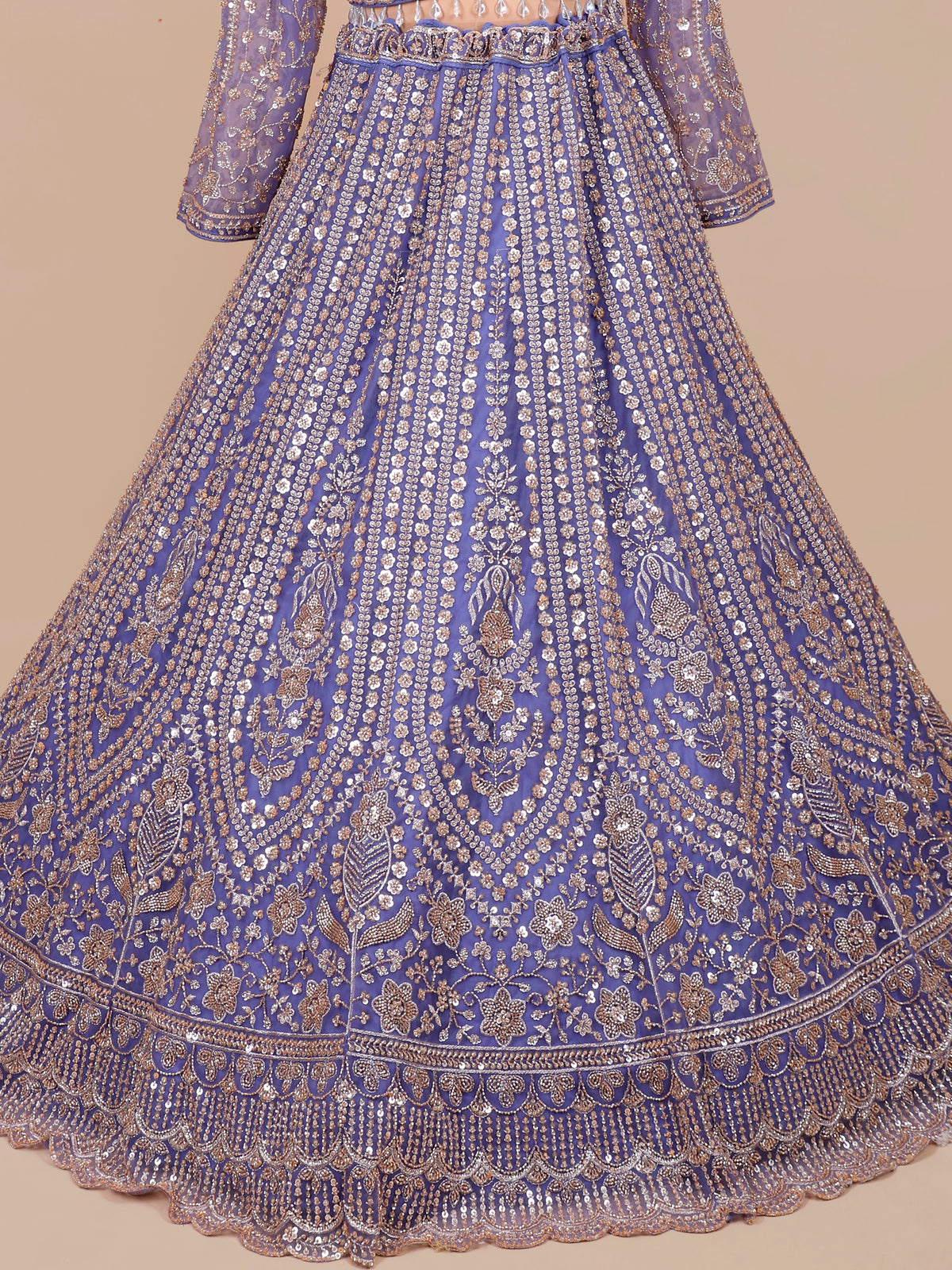 MyFashion KLS-2487 Royal Orchid Glow Net Lehenga with Beads