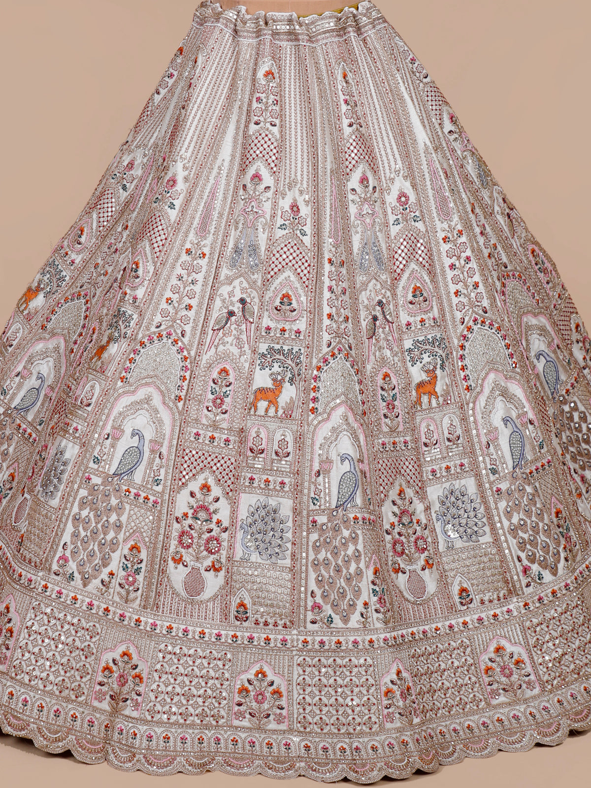 MyFashion KLS-2615 Ivory Noor-E-Nazaakat Silk Lehenga