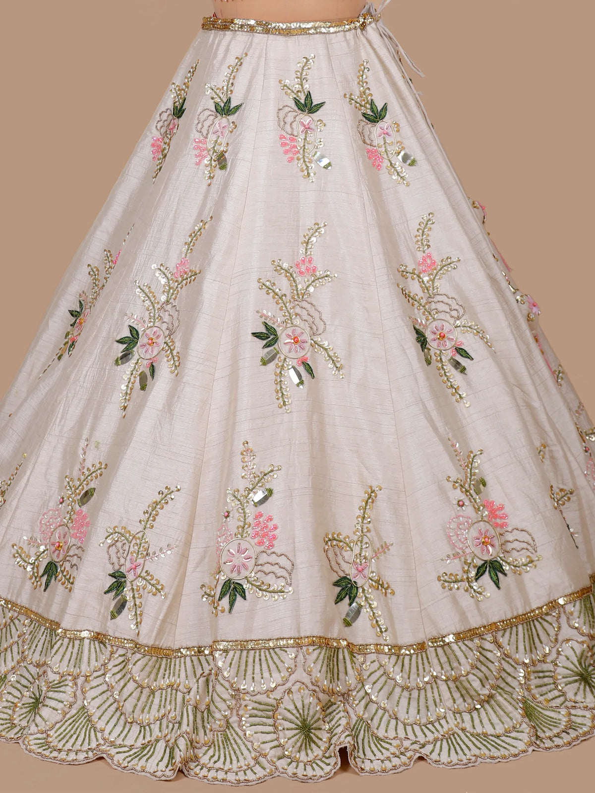 MyFashion KLS-2686 Raw Silk Lehenga with Thread & Moti Work