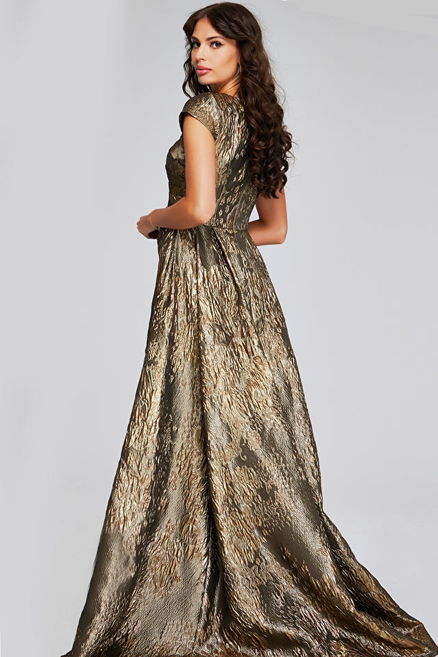 Jovani -40295B Square Neck Evening Dress
