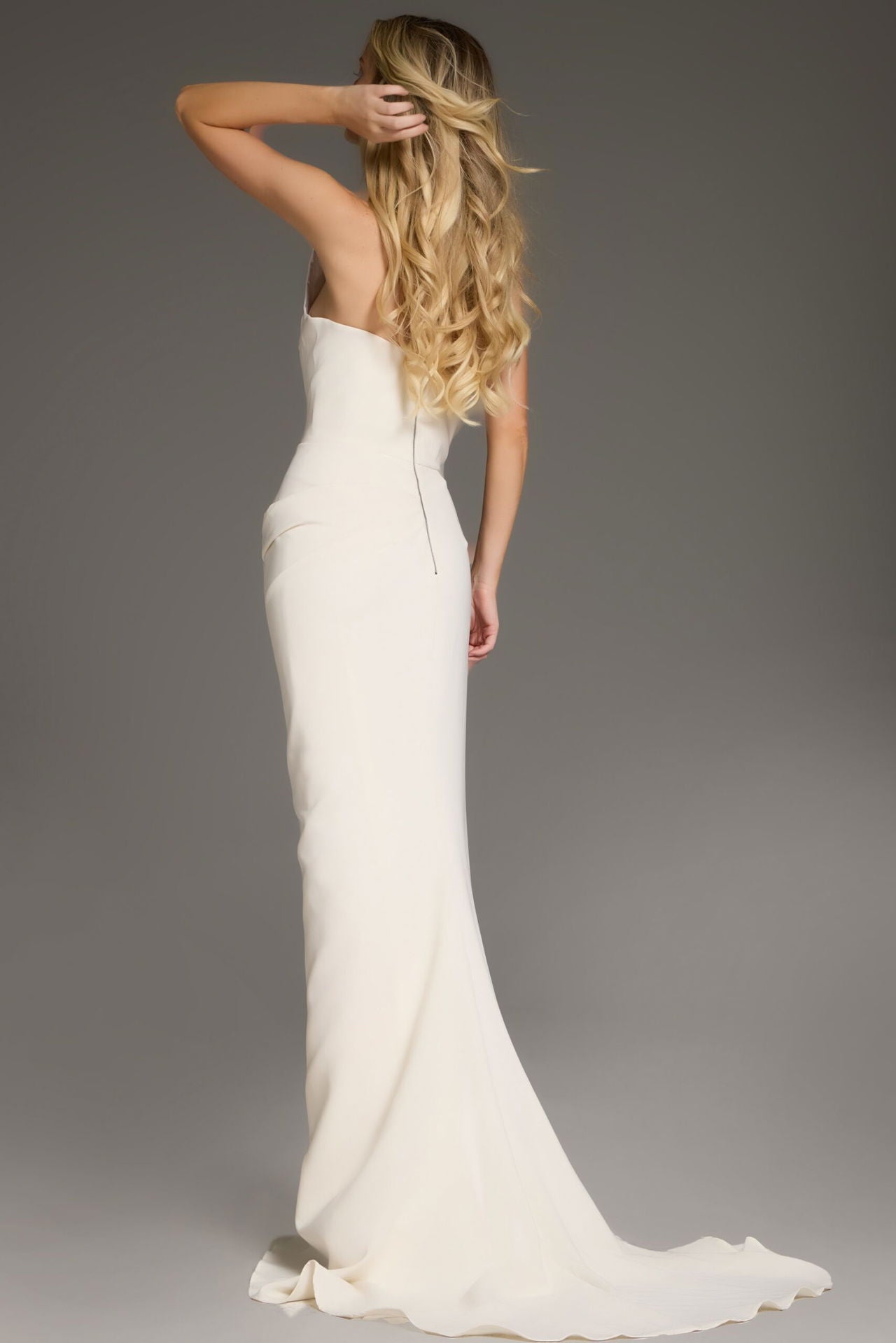 Jovani -40301 One-Shoulder Asymmetrical Mermaid Dress