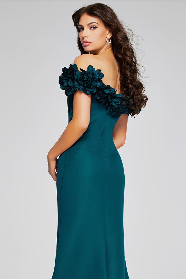 Jovani -40595B Off Shoulder Embellished Mermaid Dress