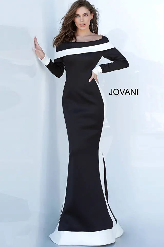 Jovani -4062B Off Shoulder Mermaid Prom Dress