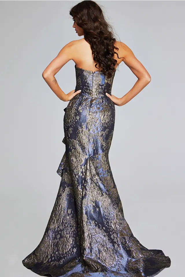 Jovani -42028B Strapless Ruffle Evening Dress