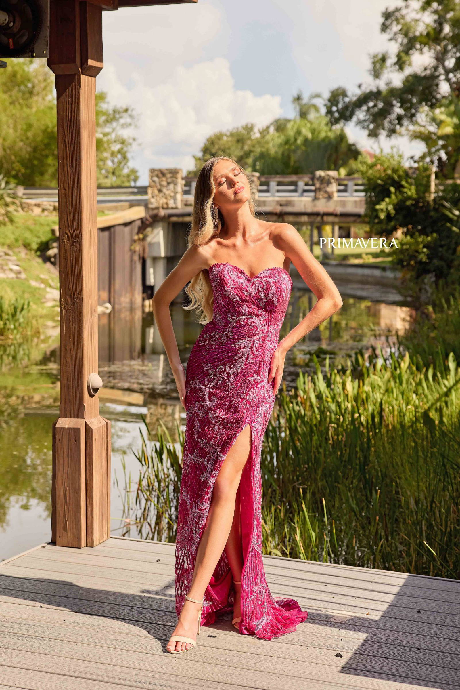 Primavera Couture -4328 Sweetheart Sheath Prom Dress