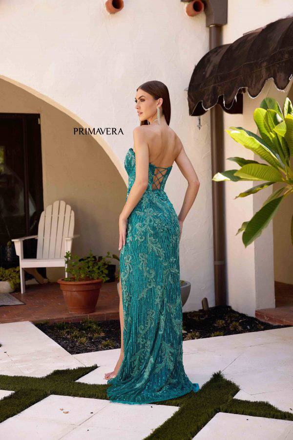 Primavera Couture -4328 Sweetheart Sheath Prom Dress