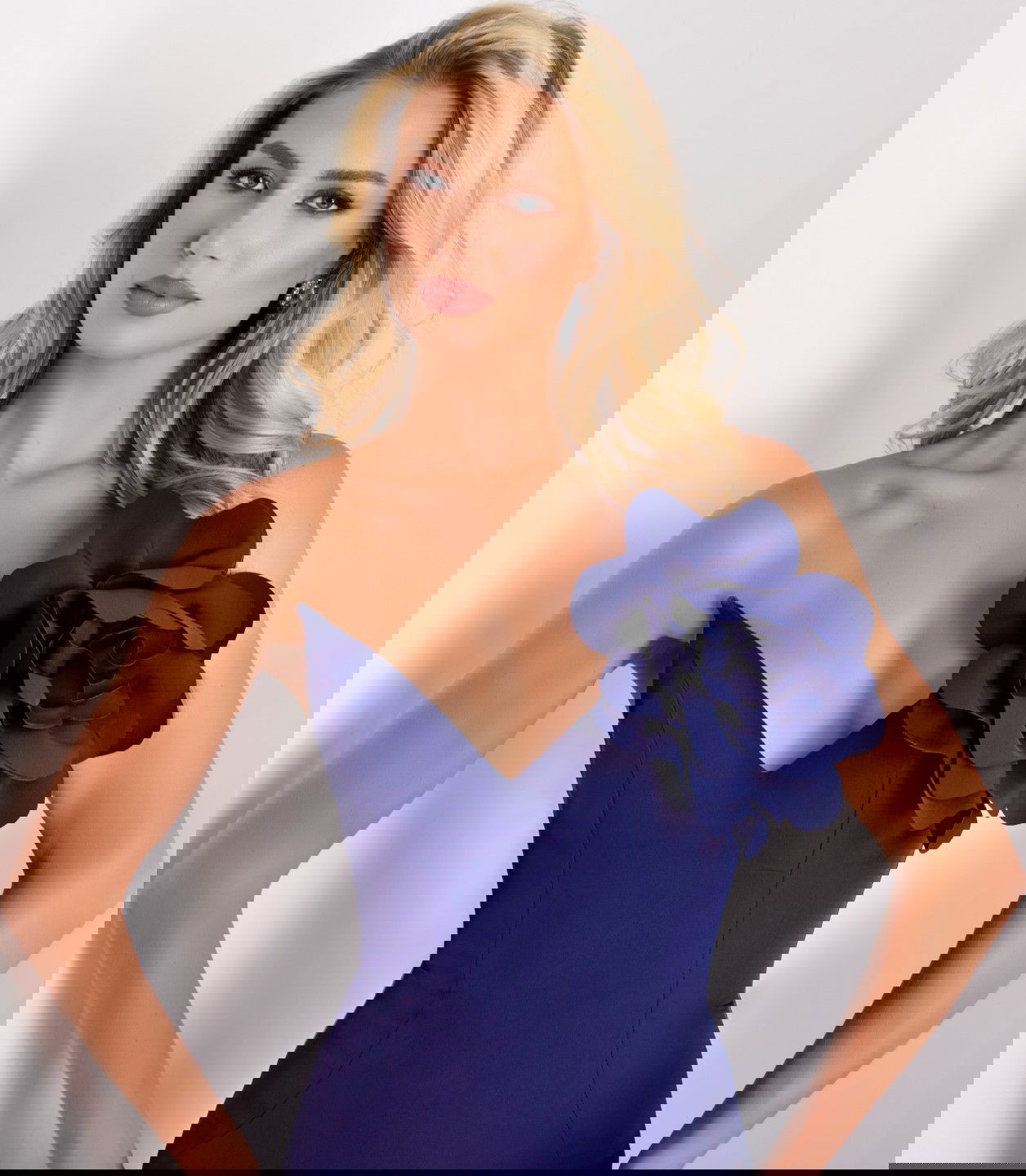 Jovani -43814 Strapless V-Neck Sheath Long Gown