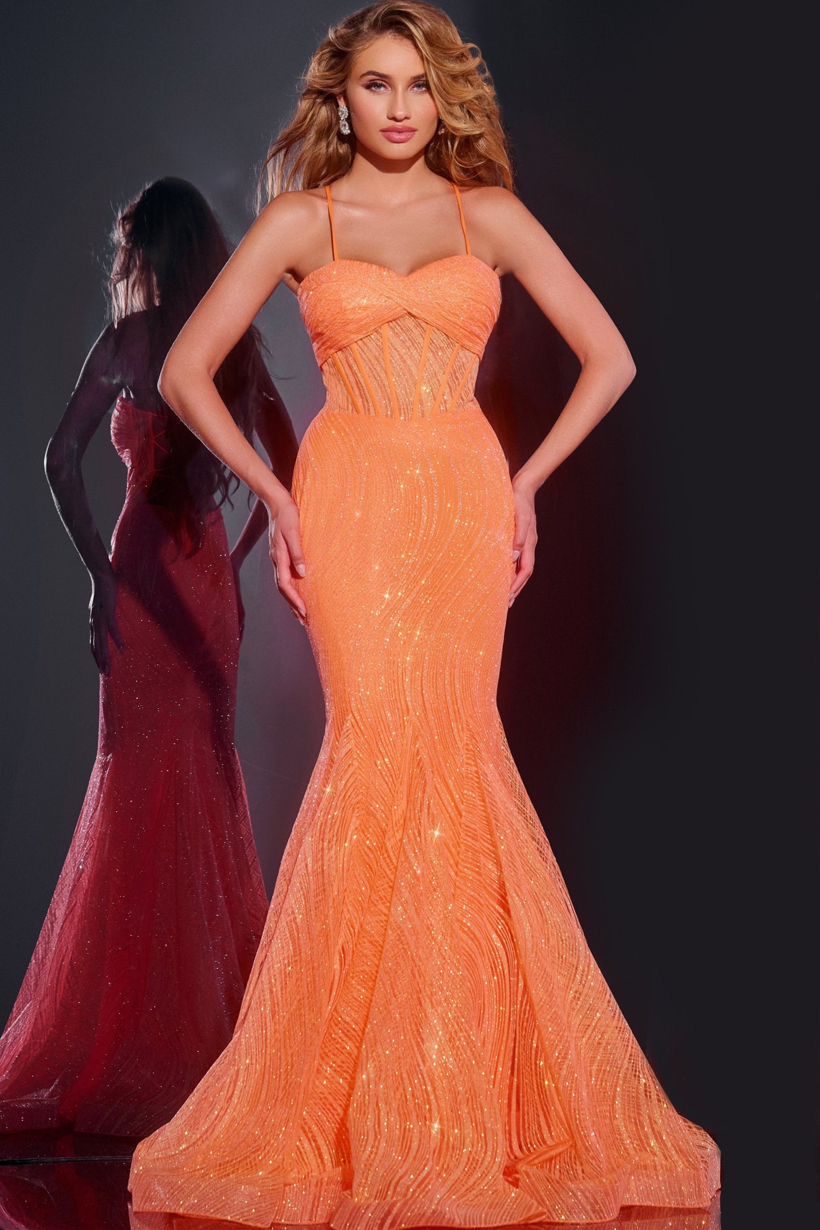 Jovani -44208 Strapless Corset Prom Gown With Lace-Up Back Jovani -44208 Strapless Corset Prom Gown With Lace-Up Back