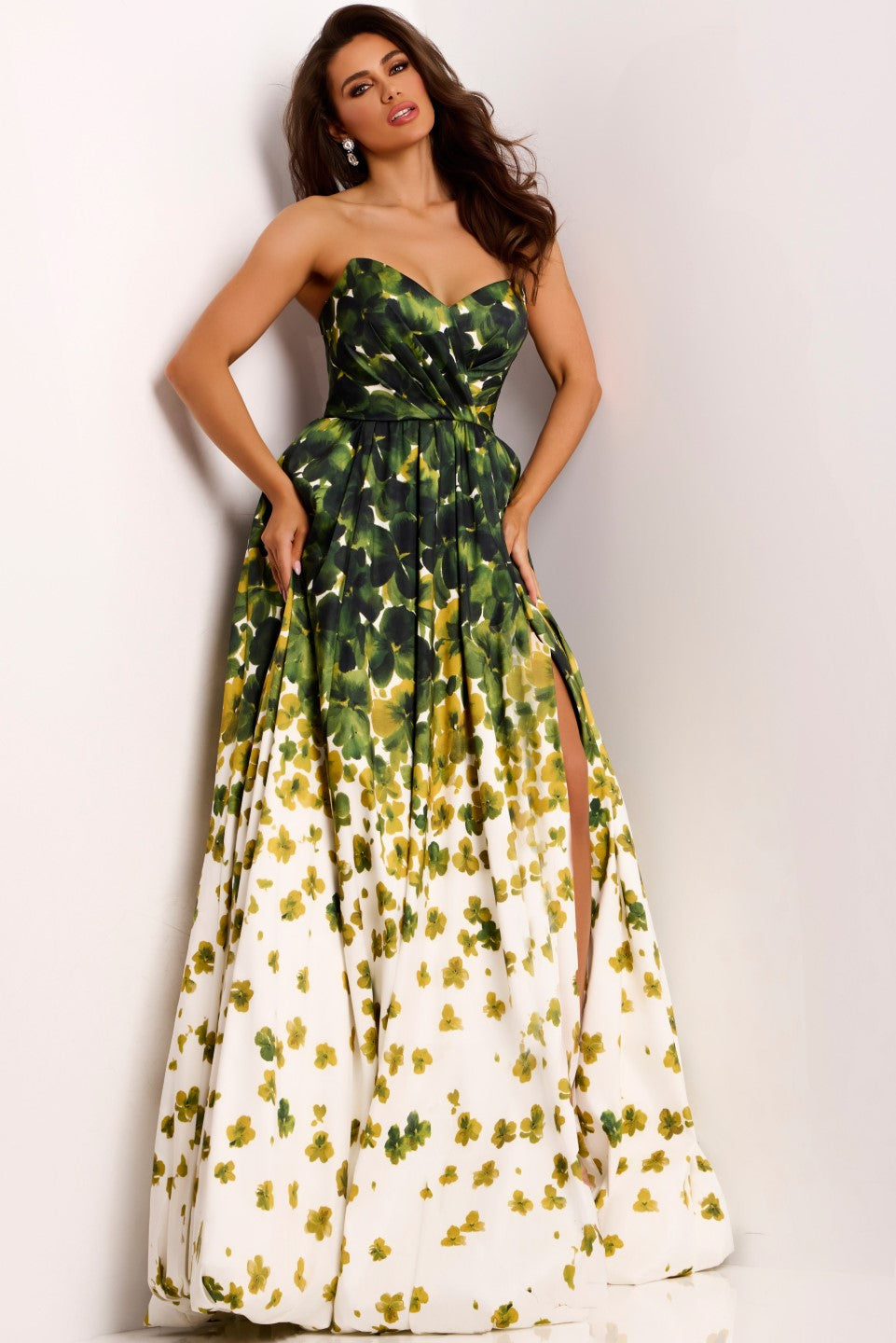 Jovani -46723B Strapless Sweetheart A-Line Gown