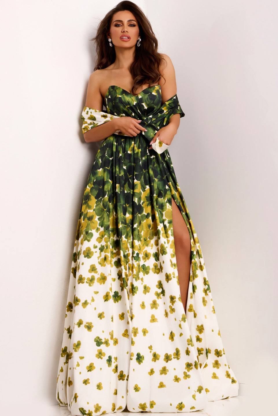 Jovani -46723B Strapless Sweetheart A-Line Gown