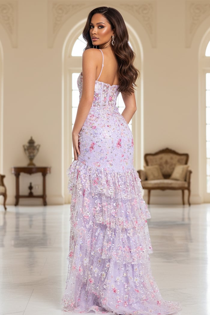 Jovani -47101 Plunging V-Neck A-Line Evening Gown