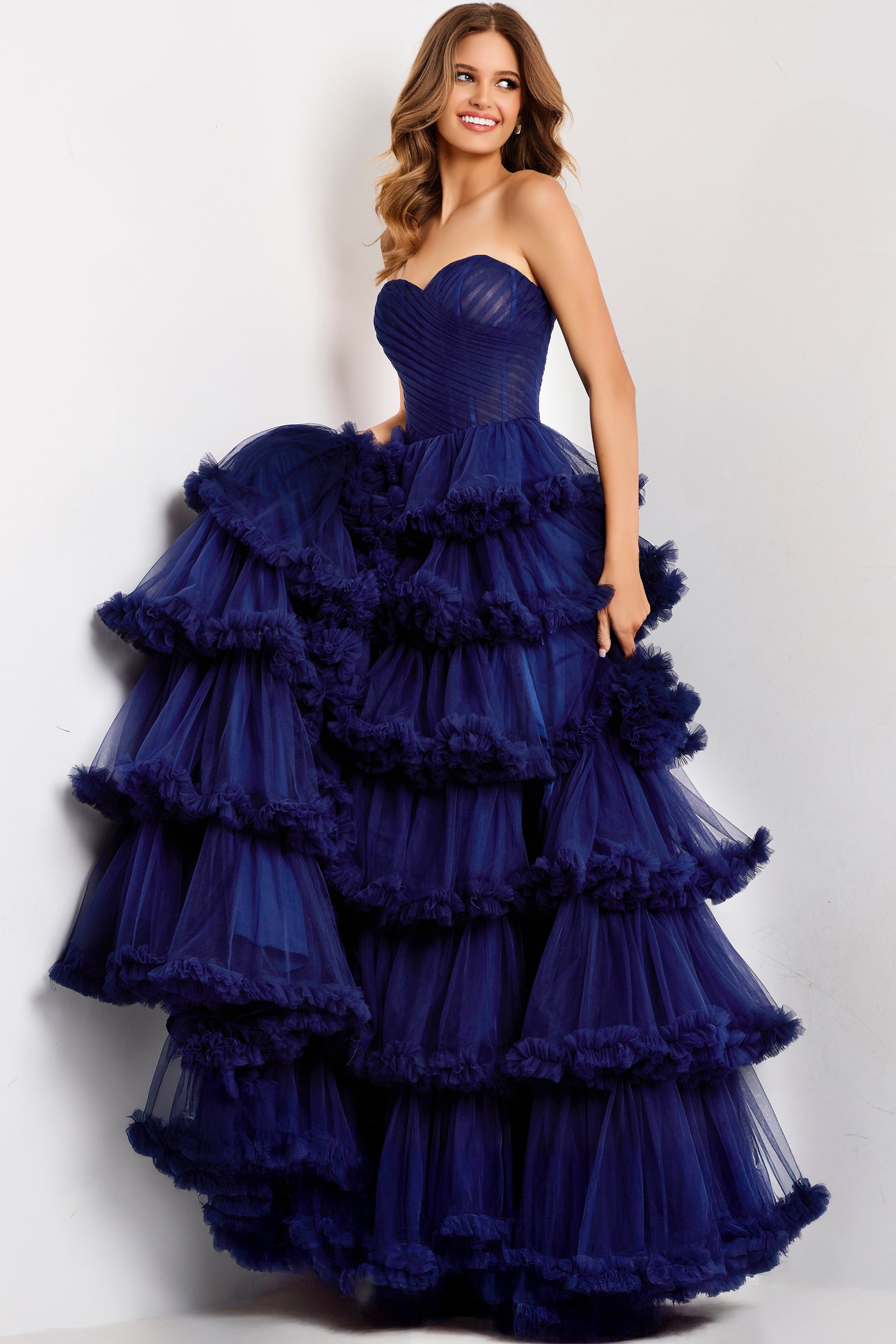 Jovani -47139 Strapless Sweetheart A-Line Evening Gown